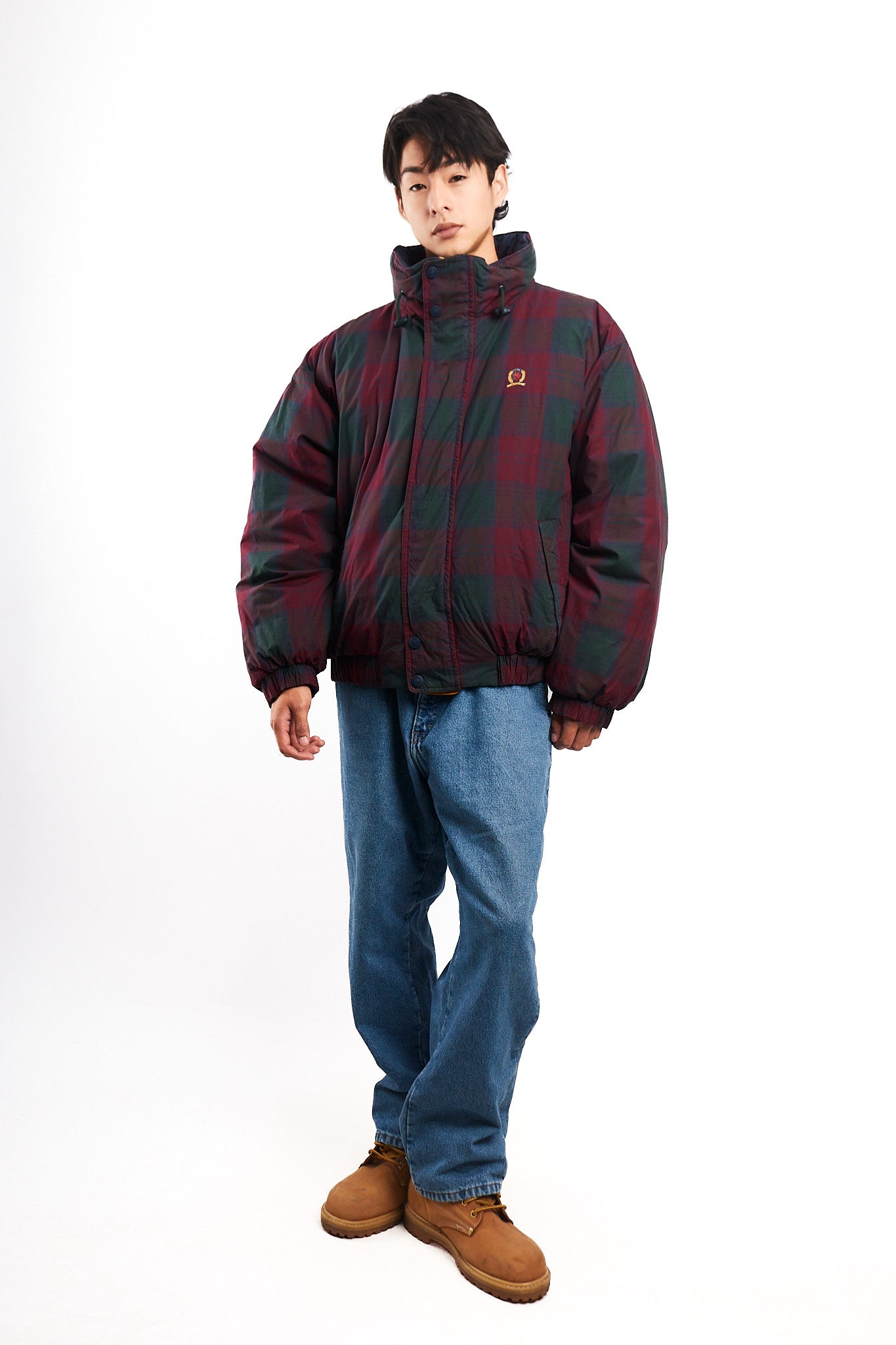 1990 Vintage Tommy Hilfiger Colorblock Reversible Down Puffer Jacket (L/XL)