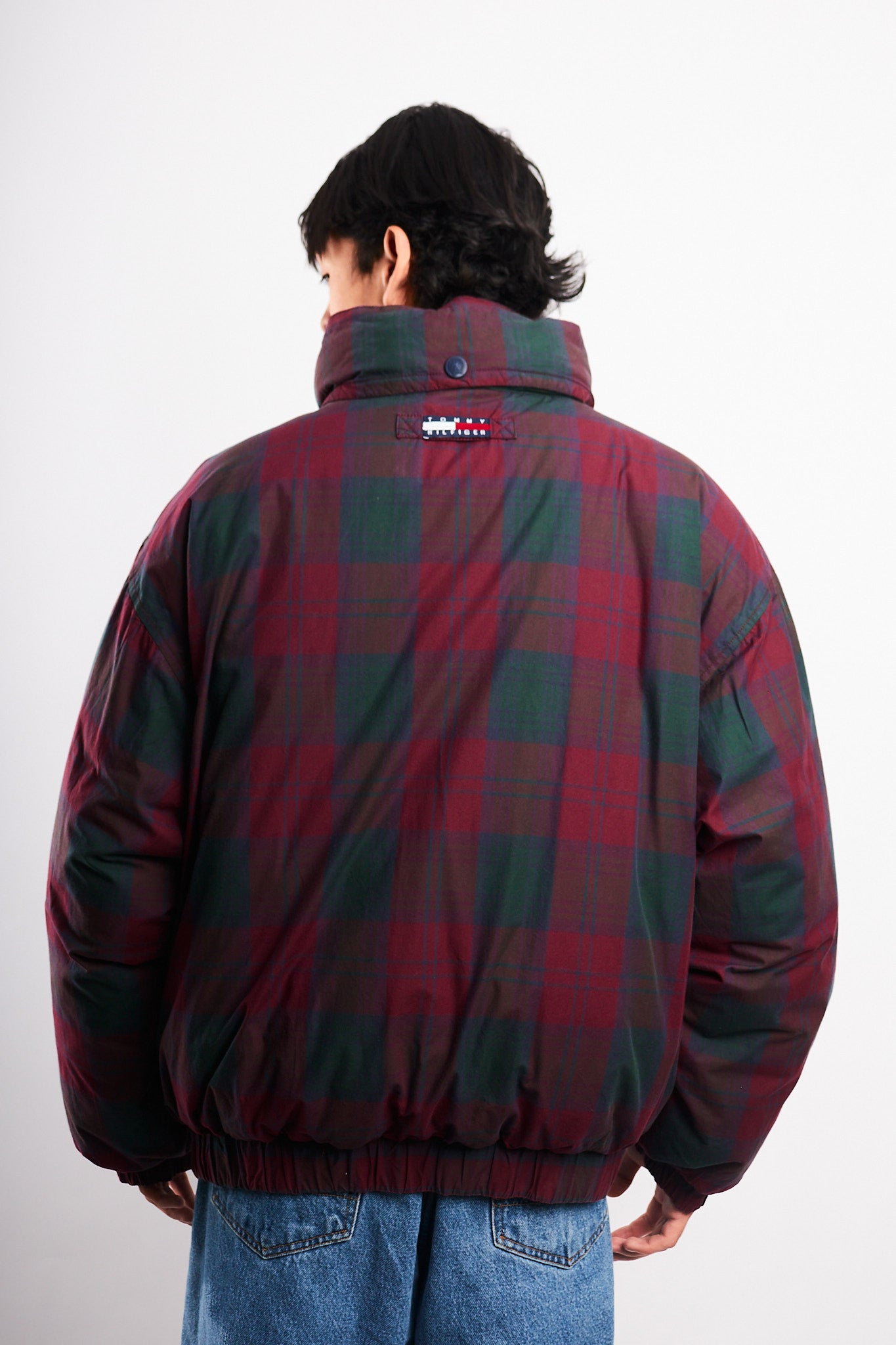 1990 Vintage Tommy Hilfiger Colorblock Reversible Down Puffer Jacket (L/XL)