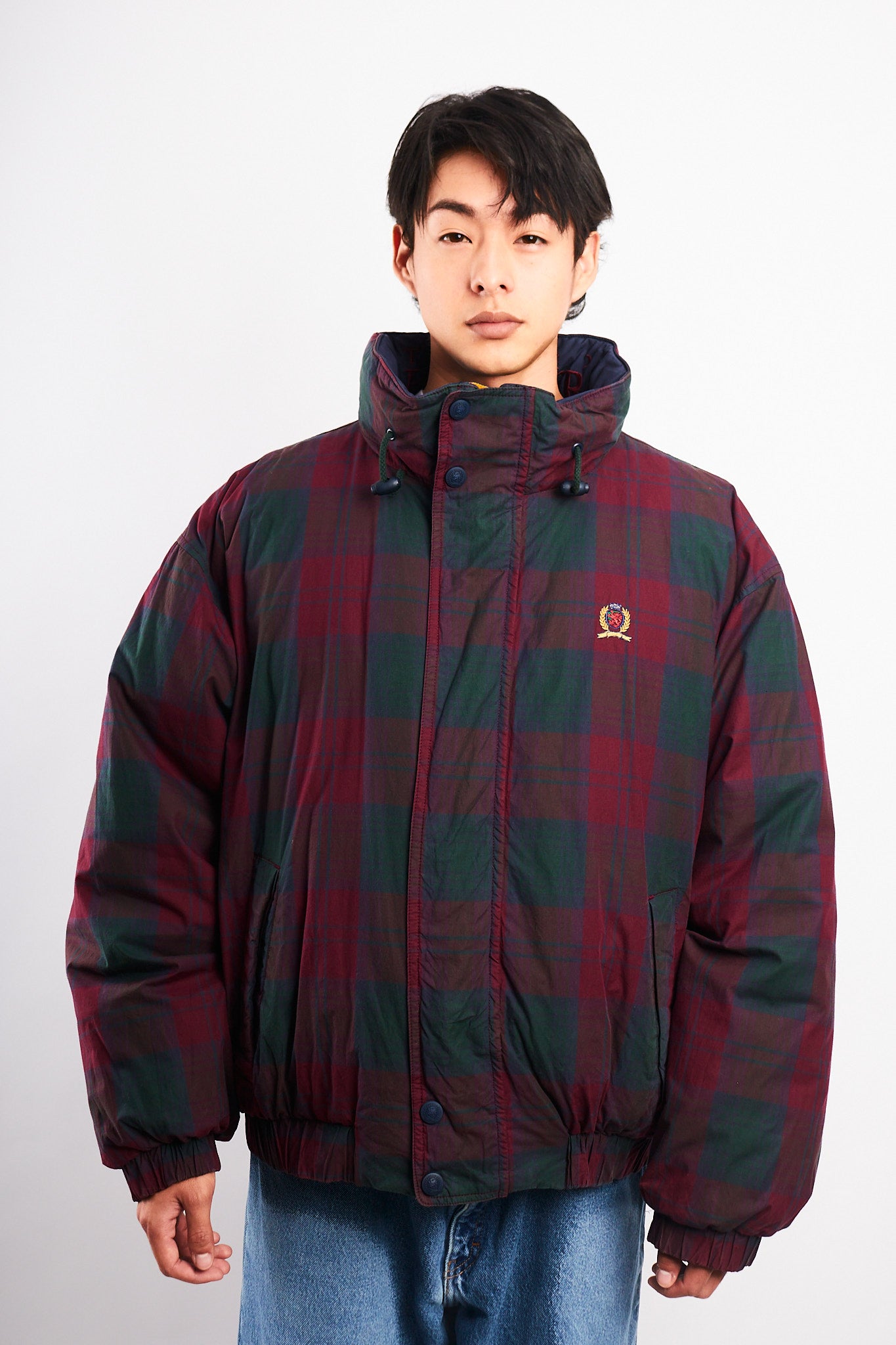 1990 Vintage Tommy Hilfiger Colorblock Reversible Down Puffer Jacket (L/XL)