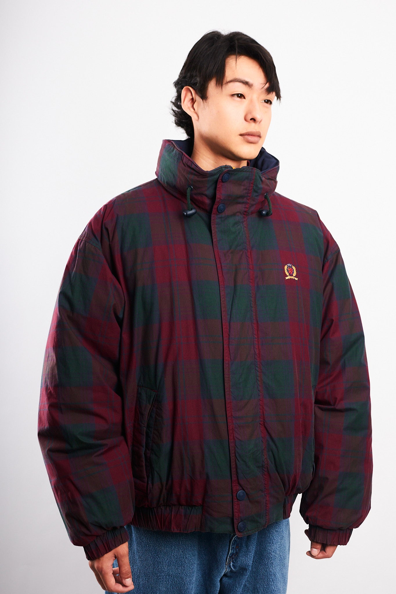1990 Vintage Tommy Hilfiger Colorblock Reversible Down Puffer Jacket (L/XL)