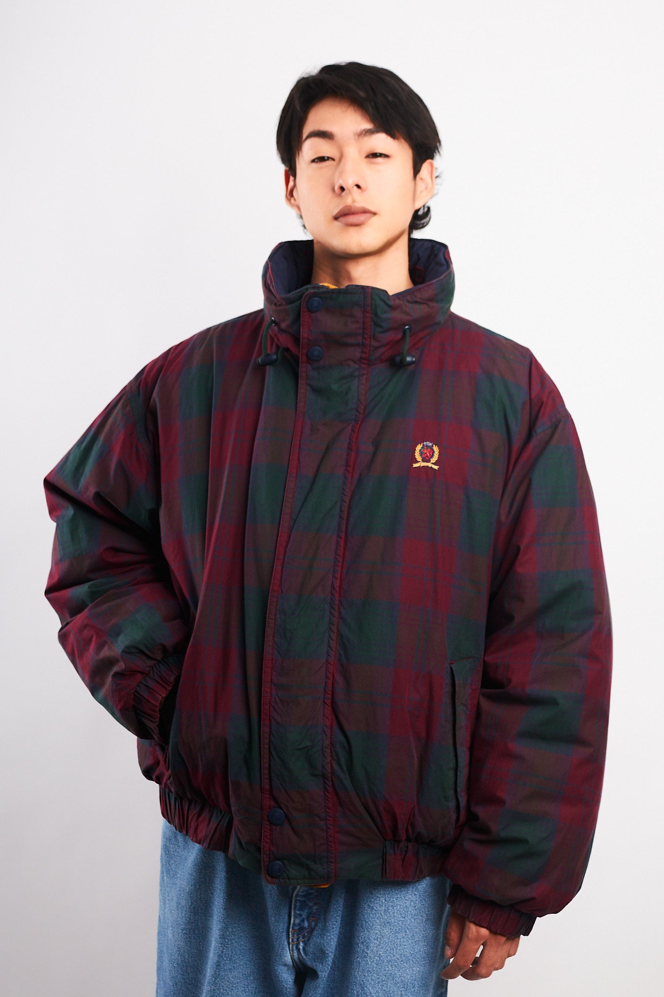 1990 Vintage Tommy Hilfiger Colorblock Reversible Down Puffer Jacket (L/XL)
