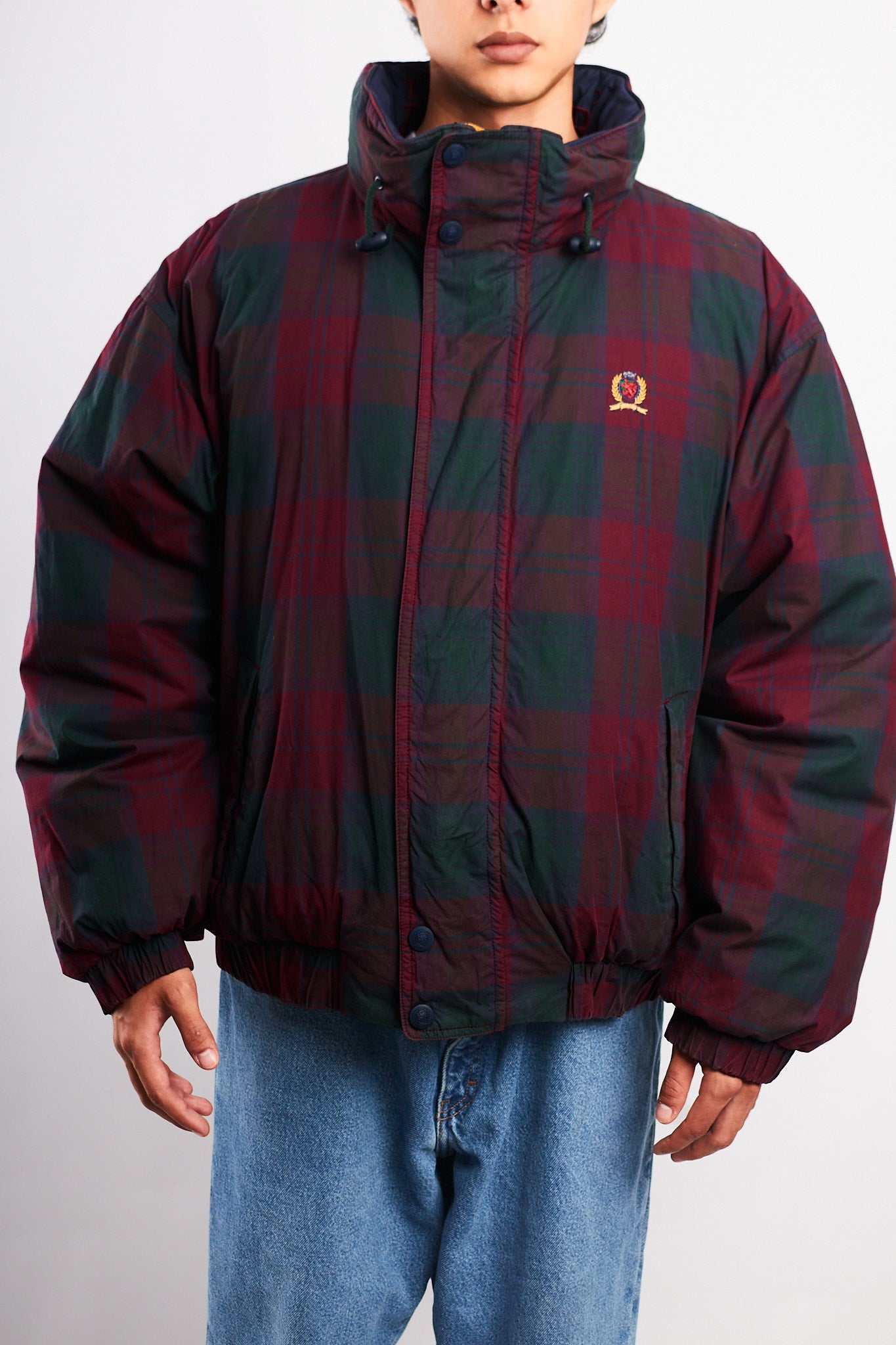 1990 Vintage Tommy Hilfiger Colorblock Reversible Down Puffer Jacket (L/XL)