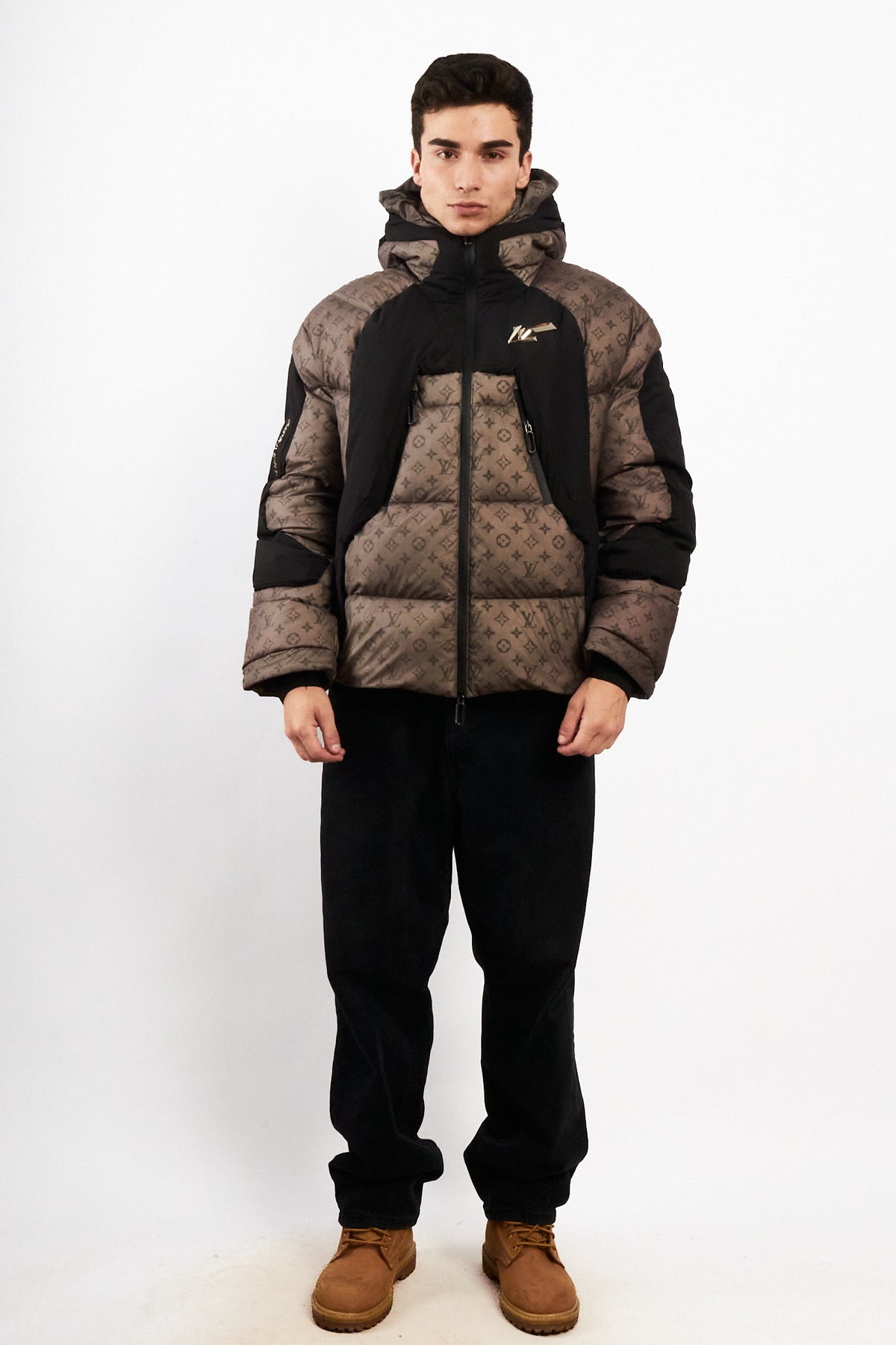 2019 Louis Vuitton Virgil Abloh Heated Monogram Down Puffer Jacket (M/L)