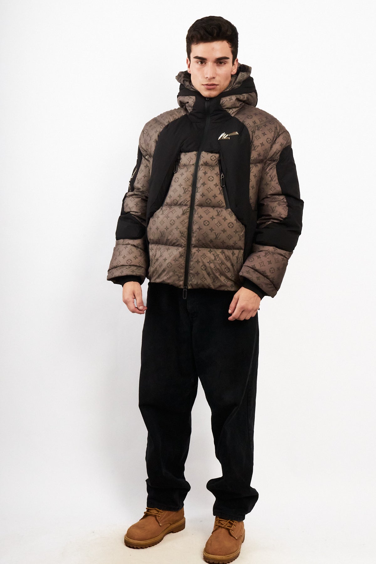 2019 Louis Vuitton Virgil Abloh Heated Monogram Down Puffer Jacket (M/L)