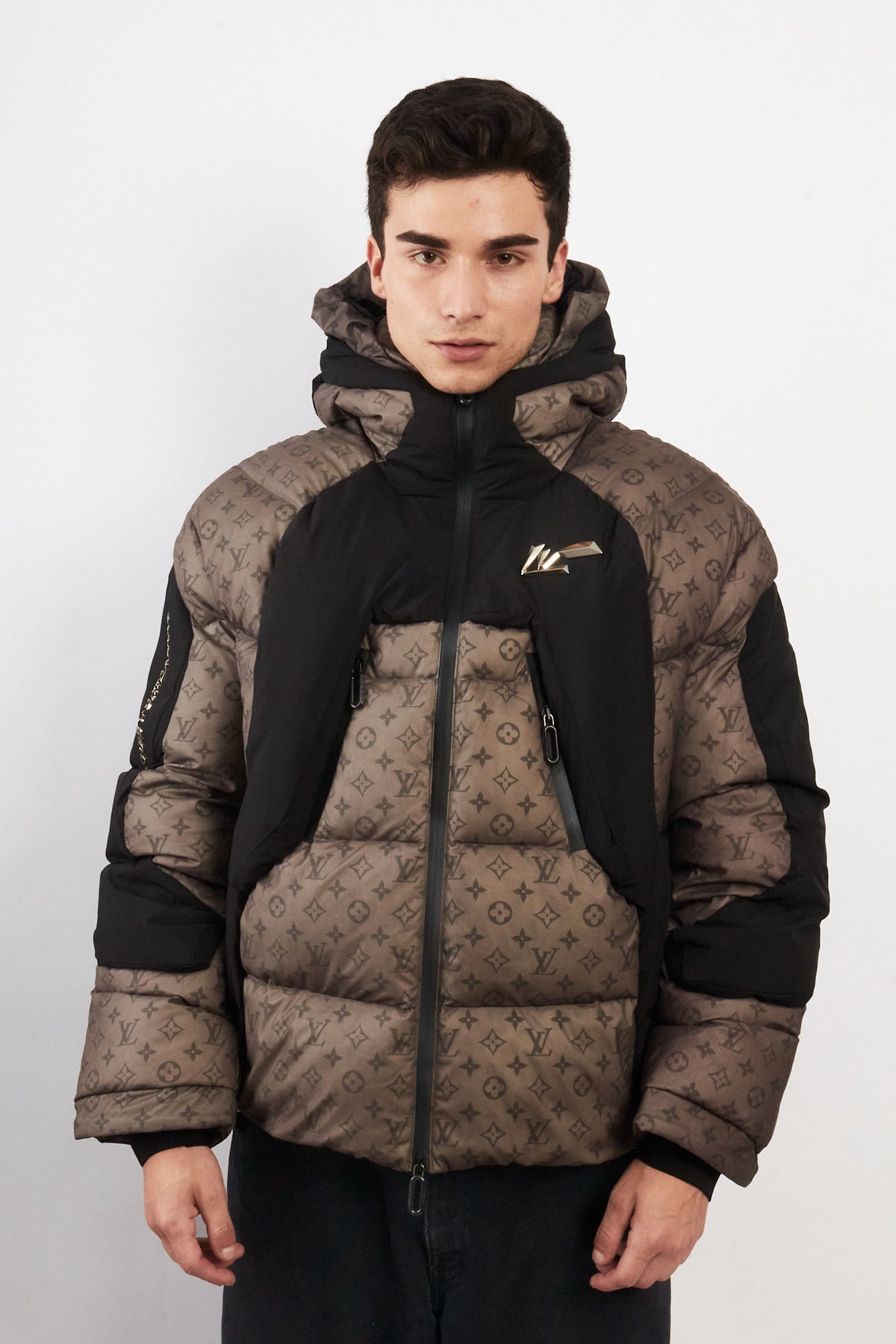 2019 Louis Vuitton Virgil Abloh Heated Monogram Down Puffer Jacket (M/L)