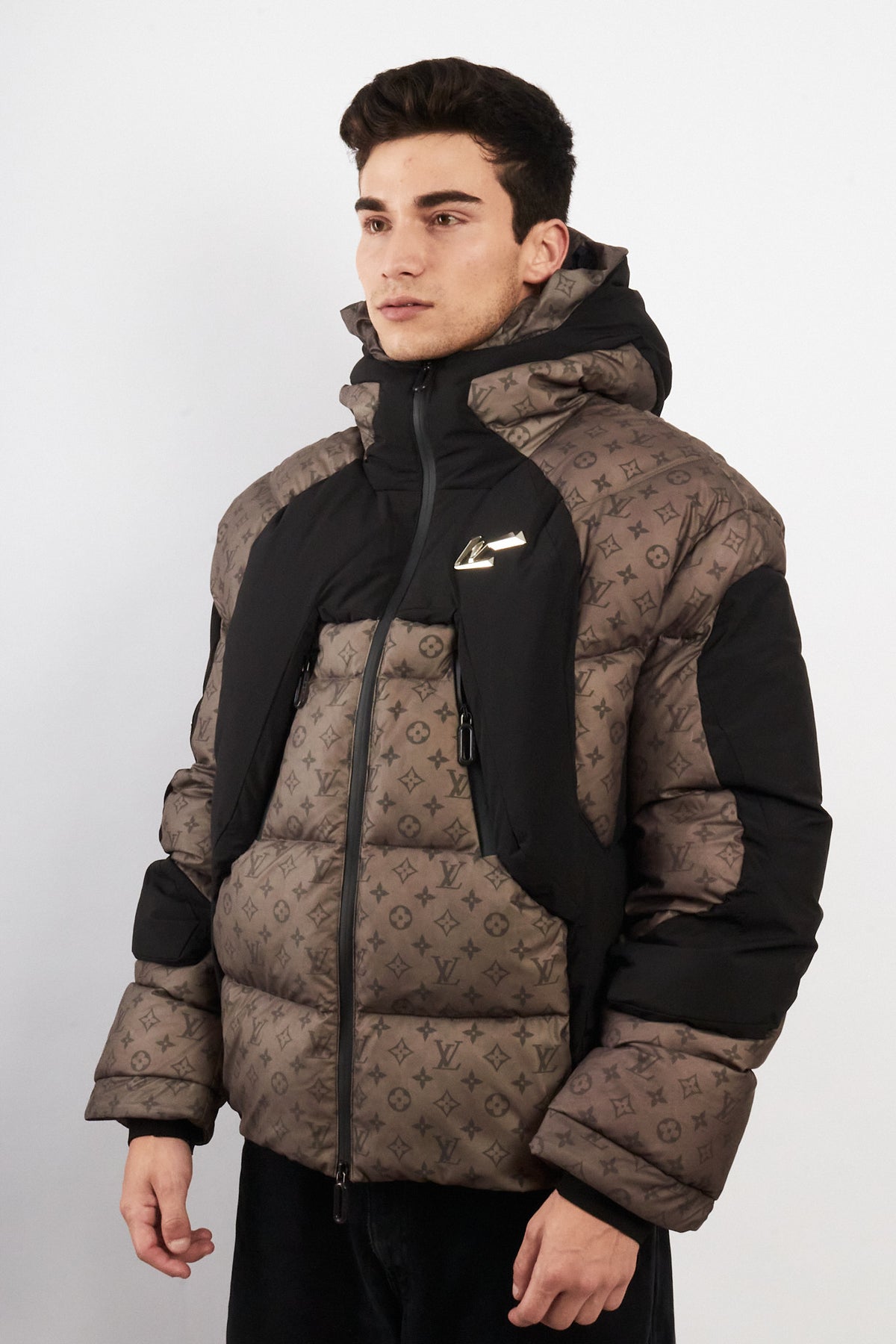 2019 Louis Vuitton Virgil Abloh Heated Monogram Down Puffer Jacket (M/L)