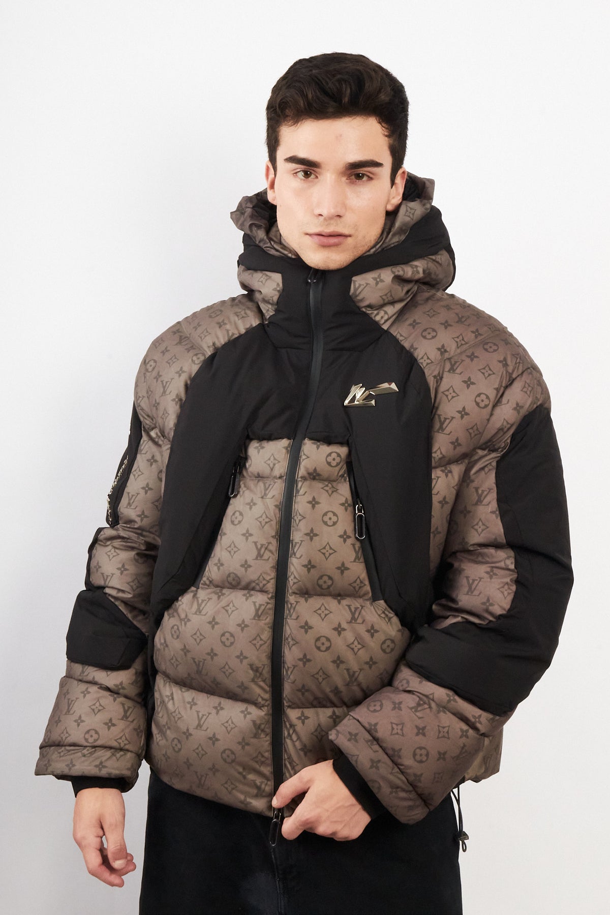 2019 Louis Vuitton Virgil Abloh Heated Monogram Down Puffer Jacket (M/L)