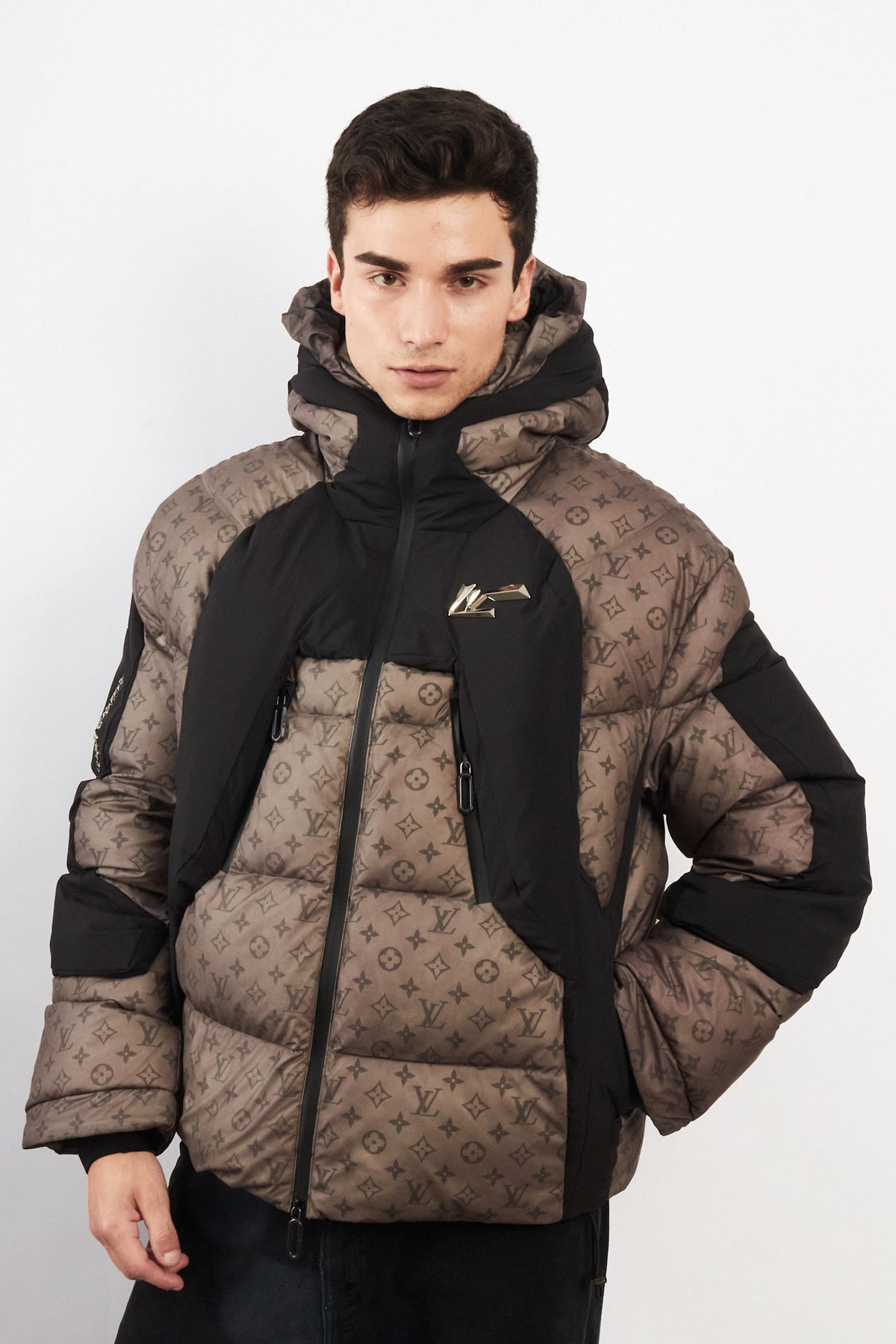 2019 Louis Vuitton Virgil Abloh Heated Monogram Down Puffer Jacket (M/L)