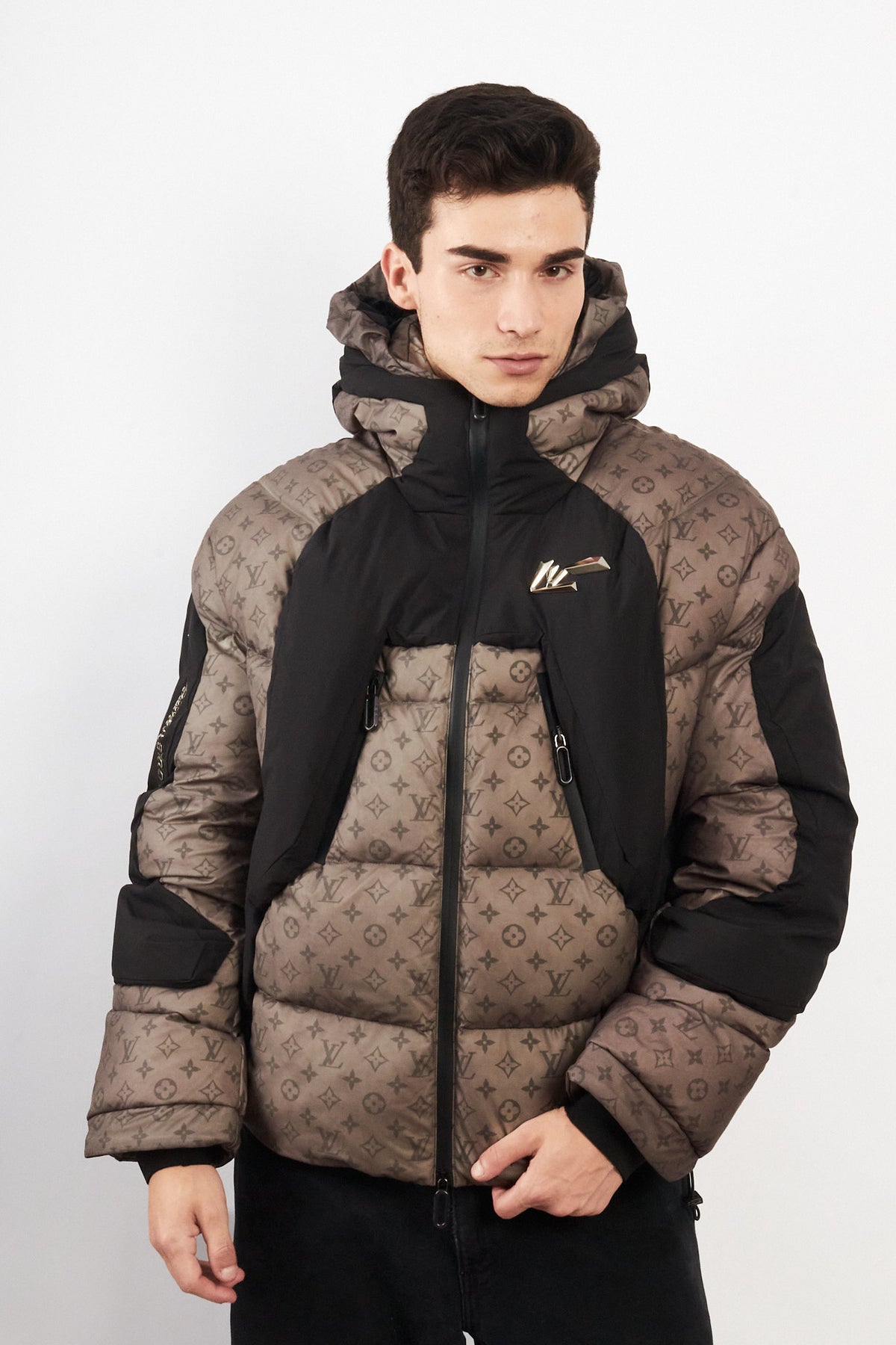 2019 Louis Vuitton Virgil Abloh Heated Monogram Down Puffer Jacket (M/L)