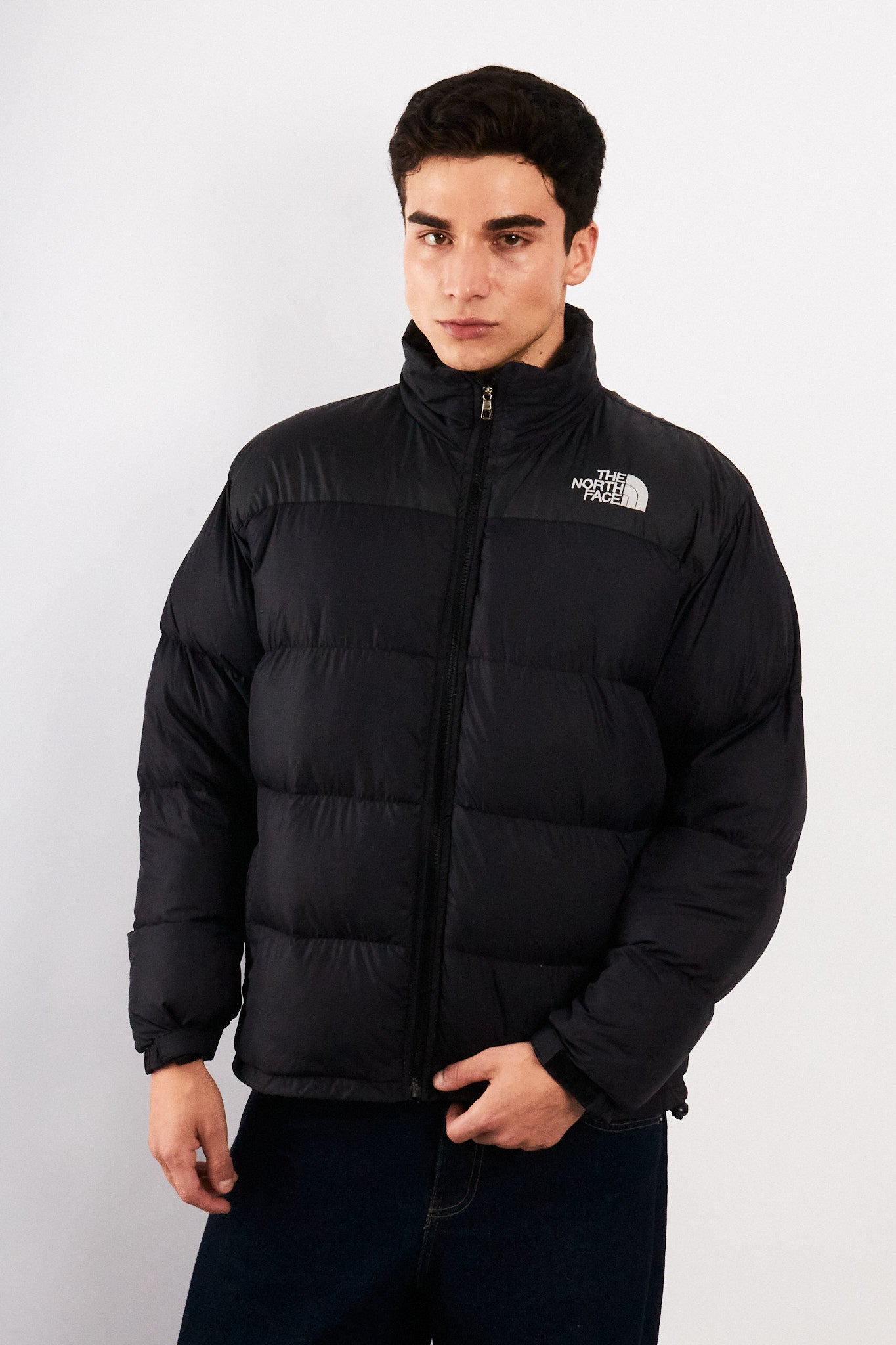 1990 Vintage The North Face Black Down Puffer Jacket (M/L)