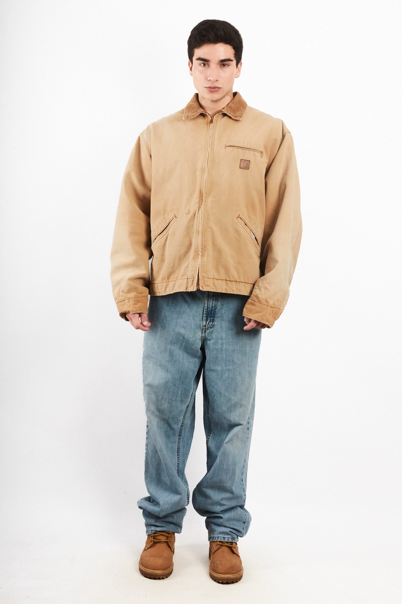 1990's Vintage Carhartt Light Brown Detroit Jacket (L/XL)