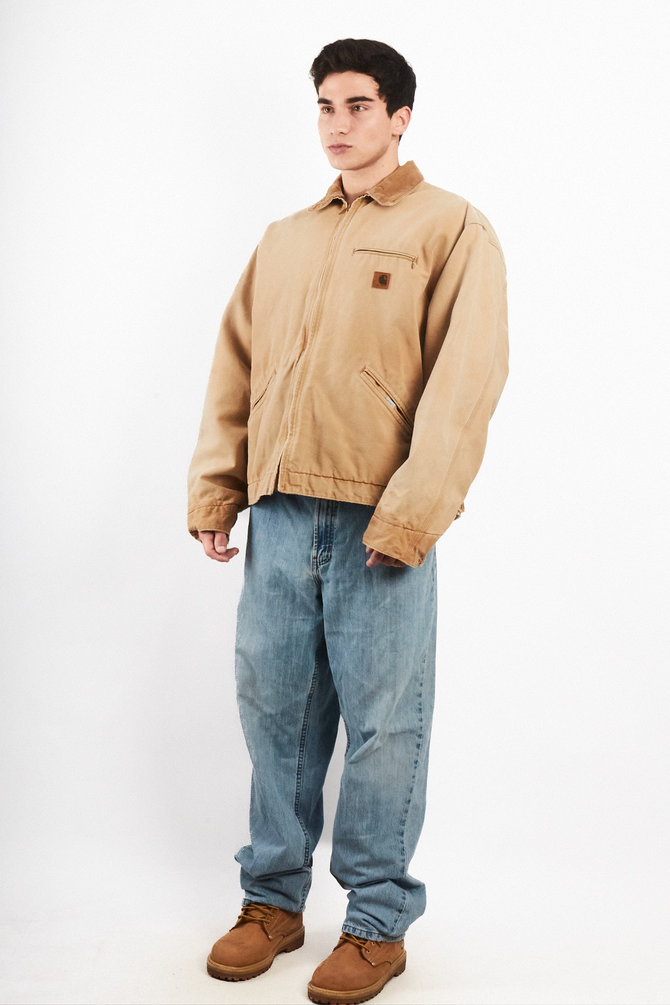 1990's Vintage Carhartt Light Brown Detroit Jacket (L/XL)
