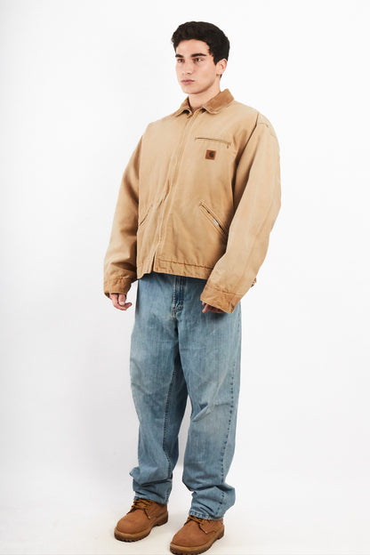 1990's Vintage Carhartt Light Brown Detroit Jacket (L/XL)