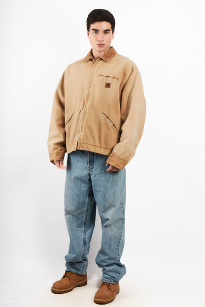 1990's Vintage Carhartt Light Brown Detroit Jacket (L/XL)