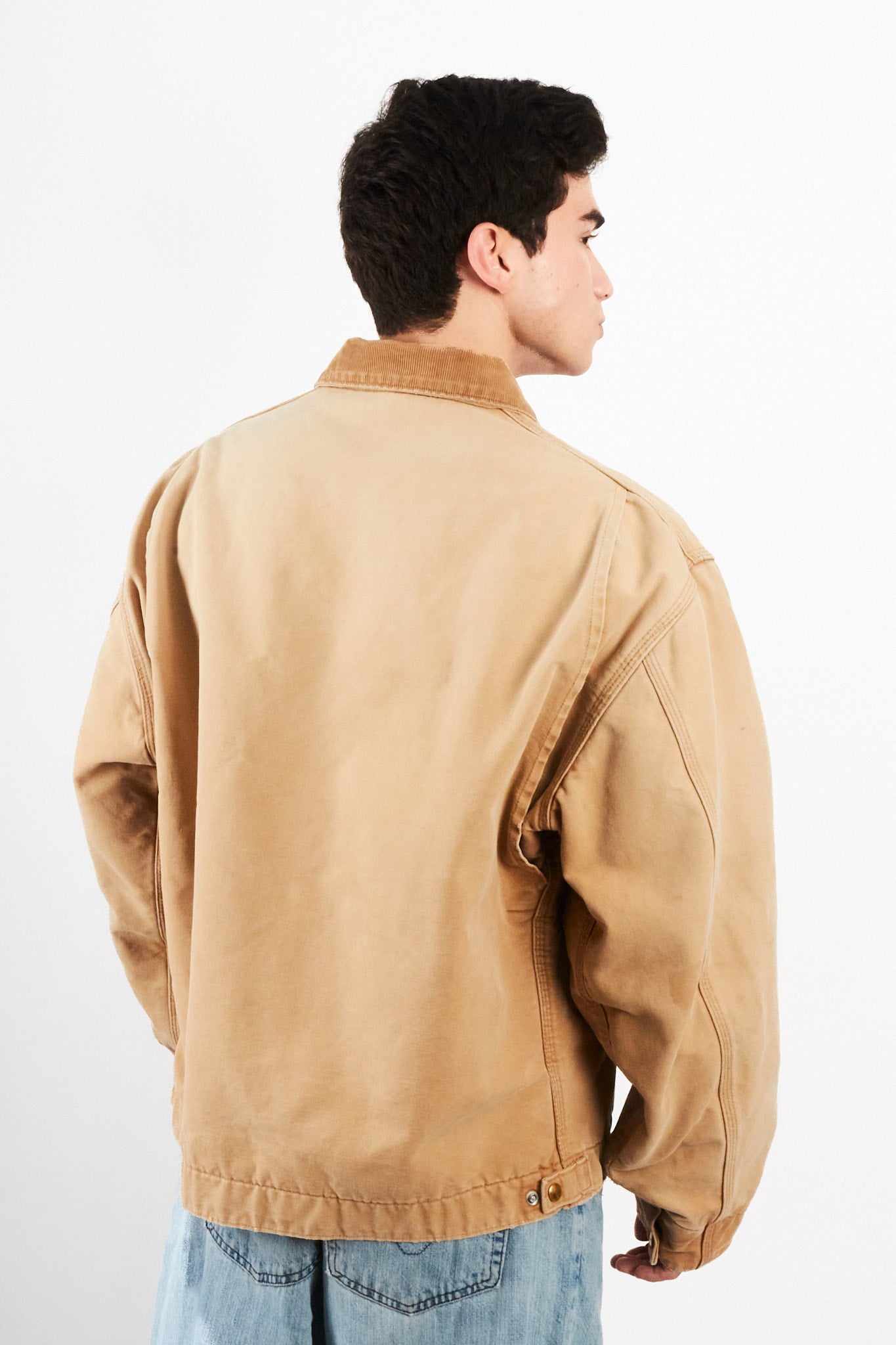 1990's Vintage Carhartt Light Brown Detroit Jacket (L/XL)