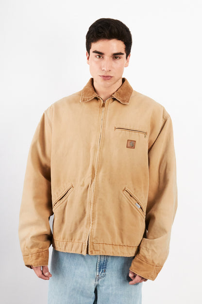 1990's Vintage Carhartt Light Brown Detroit Jacket (L/XL)