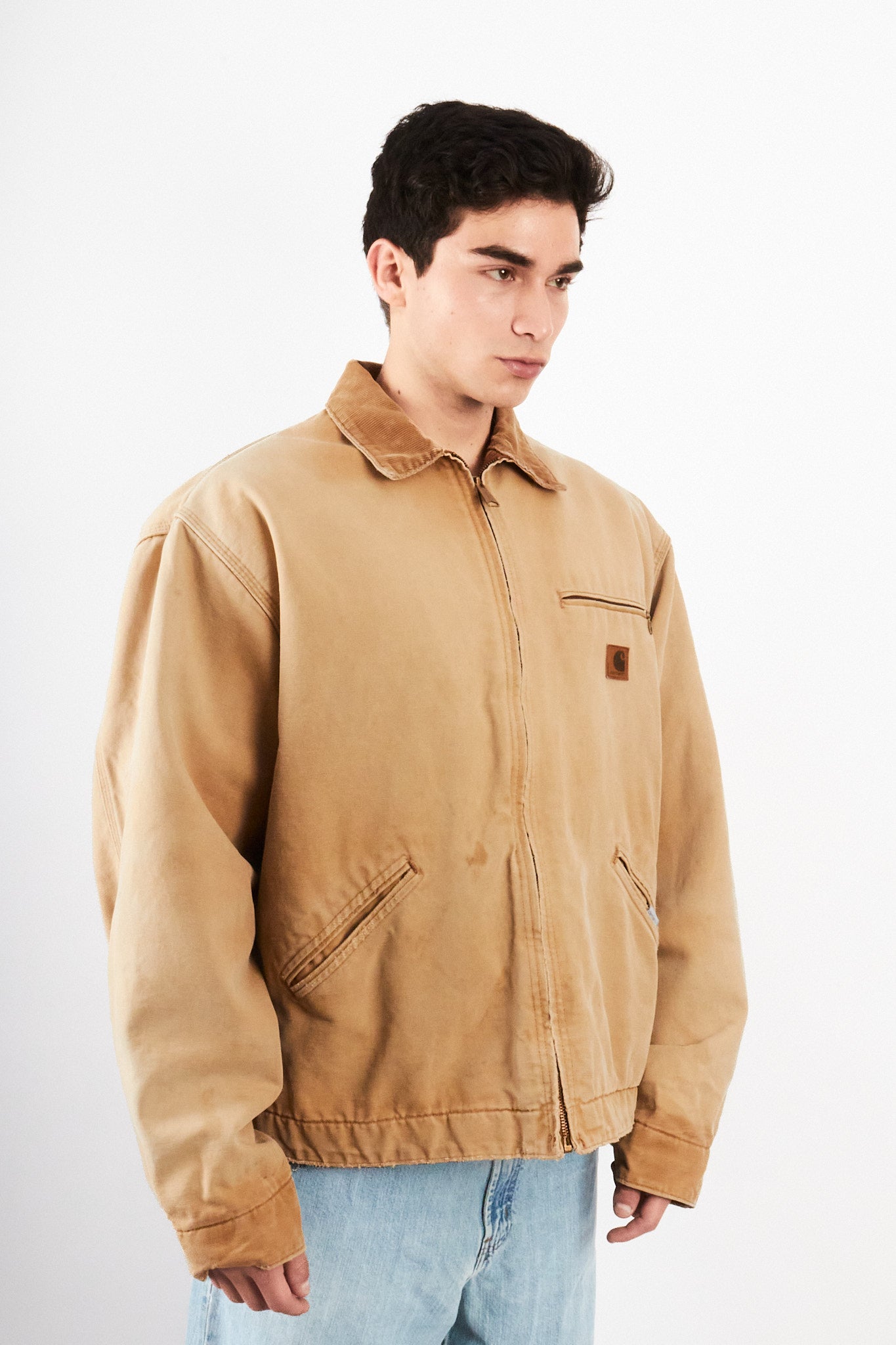 1990's Vintage Carhartt Light Brown Detroit Jacket (L/XL)