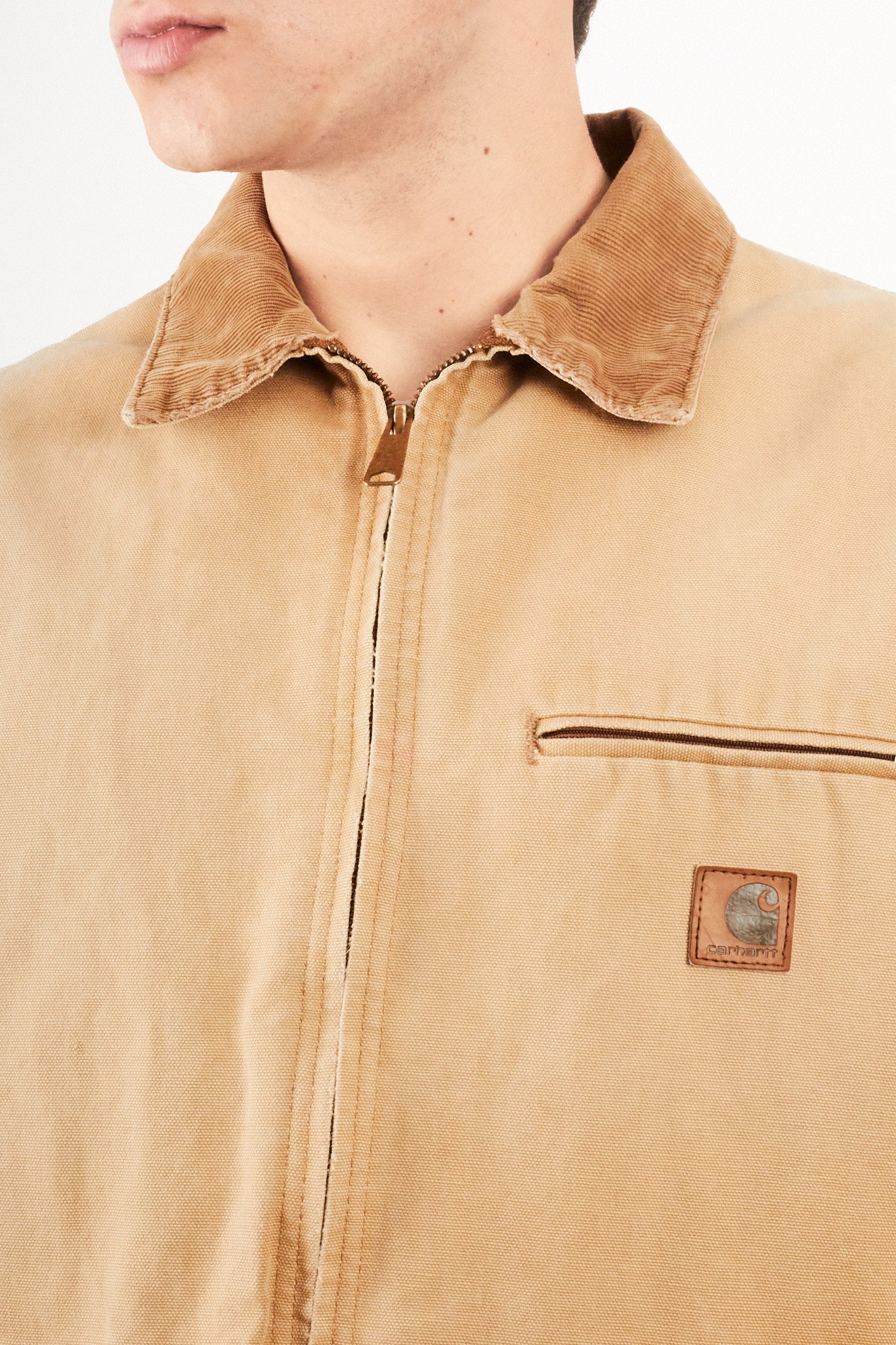 1990's Vintage Carhartt Light Brown Detroit Jacket (L/XL)