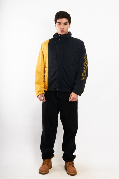 1990 Vintage Nautica Reversible Impermeable Colorblock/Polar Jacket (M)