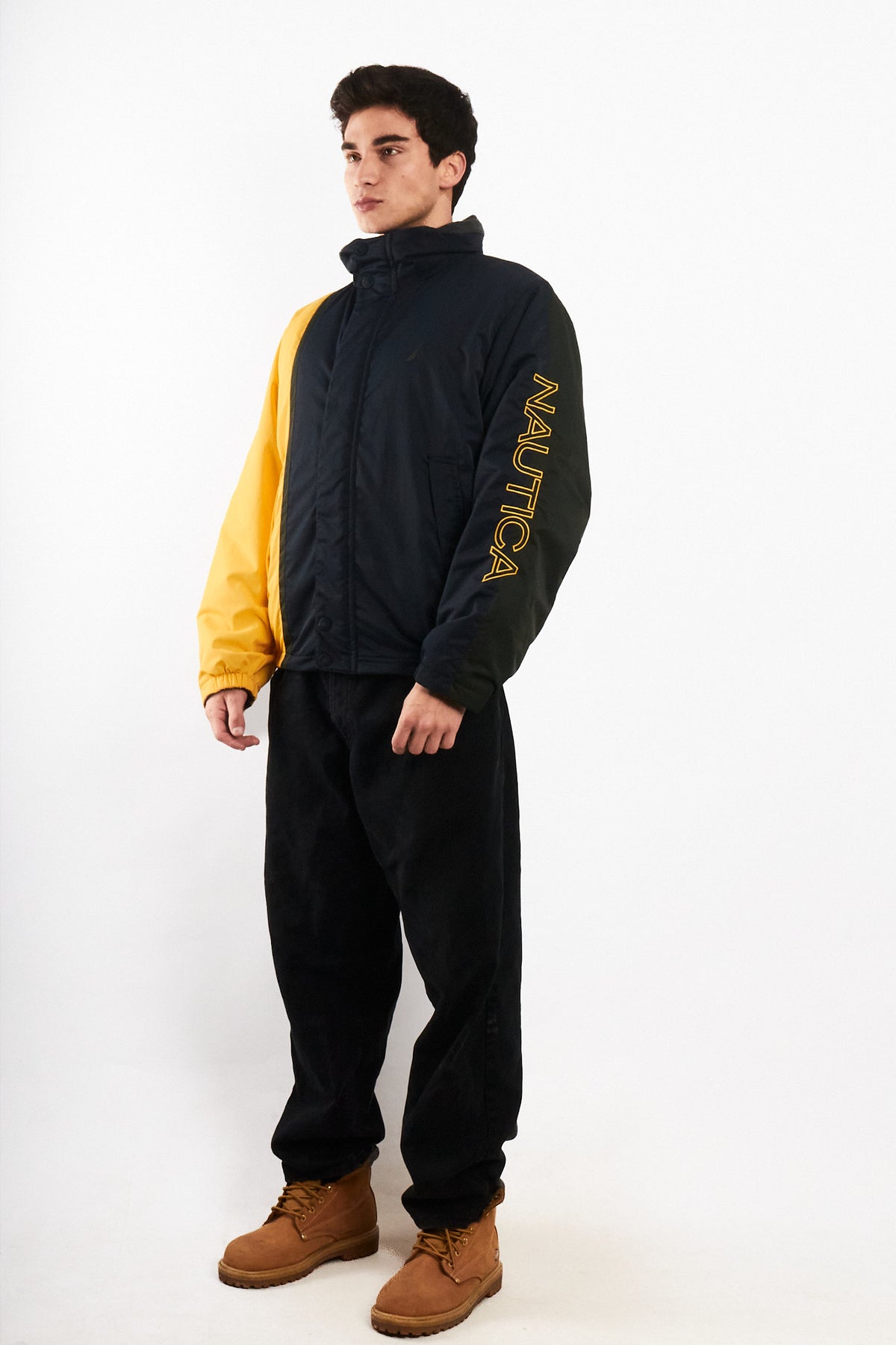 1990 Vintage Nautica Reversible Impermeable Colorblock/Polar Jacket (M)