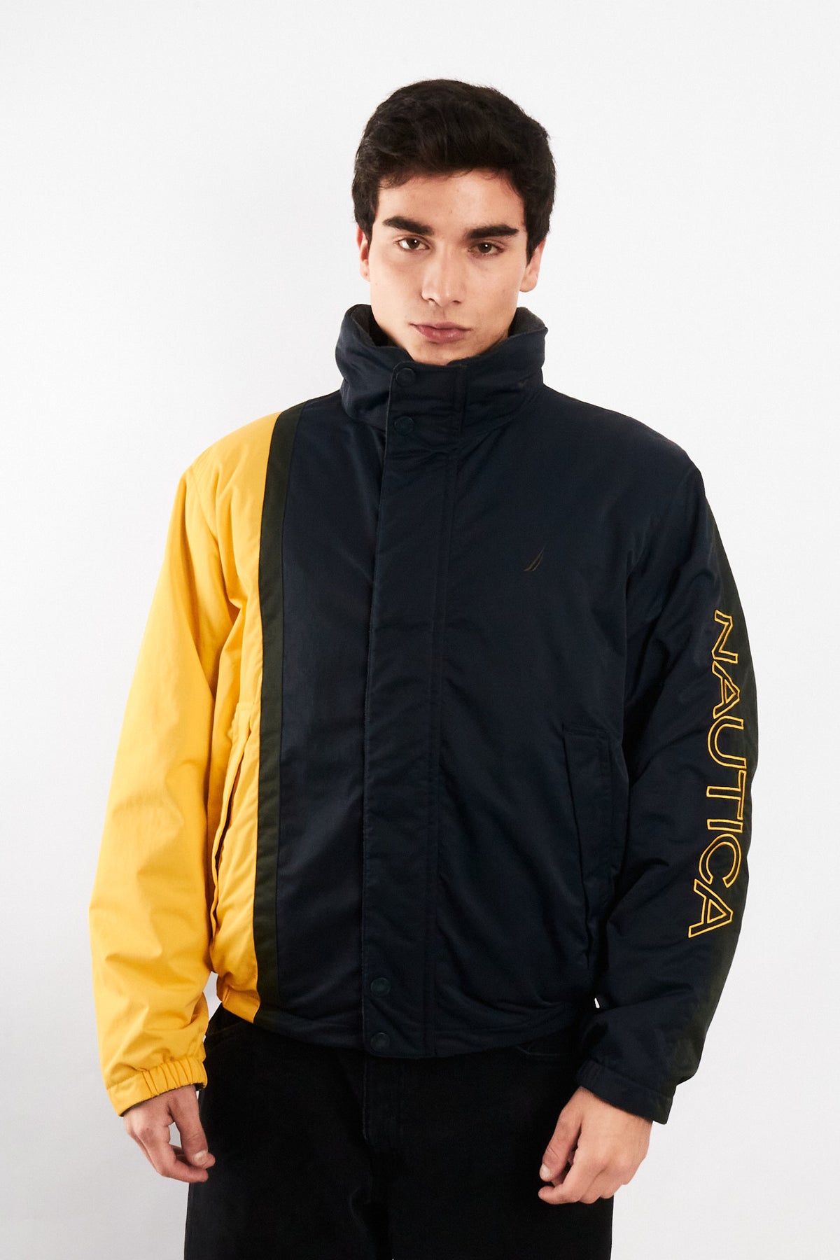 1990 Vintage Nautica Reversible Impermeable Colorblock/Polar Jacket (M)