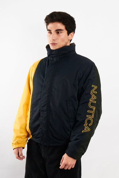 1990 Vintage Nautica Reversible Impermeable Colorblock/Polar Jacket (M)