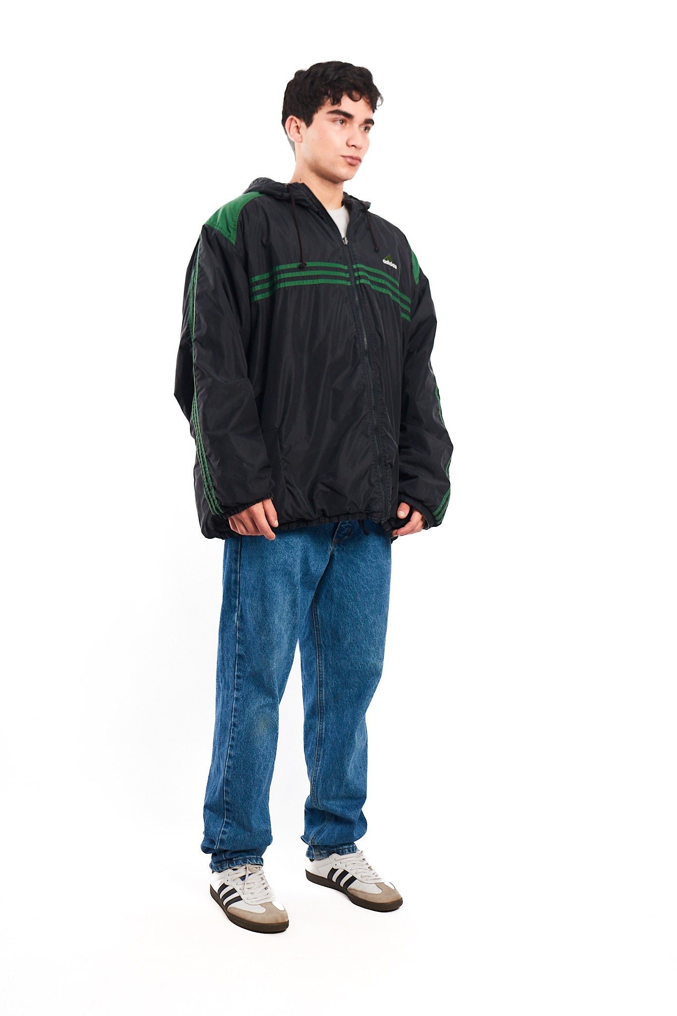 1990 Adidas Vintage Reversible Windbreaker/ Big Logo Jacket (XL/XXL)