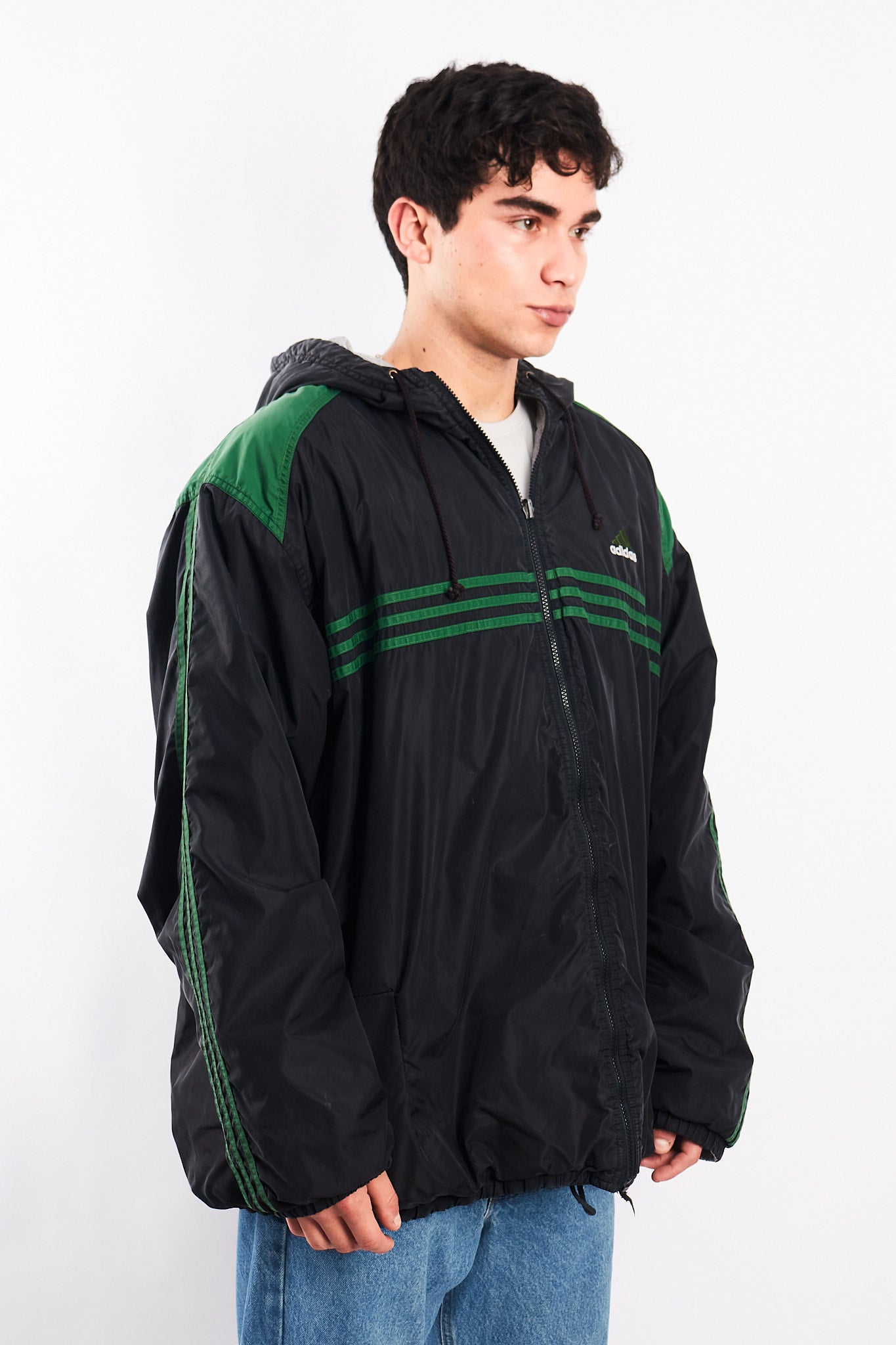 1990 Adidas Vintage Reversible Windbreaker/ Big Logo Jacket (XL/XXL)