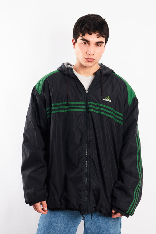 1990 Adidas Vintage Reversible Windbreaker/ Big Logo Jacket (XL/XXL)