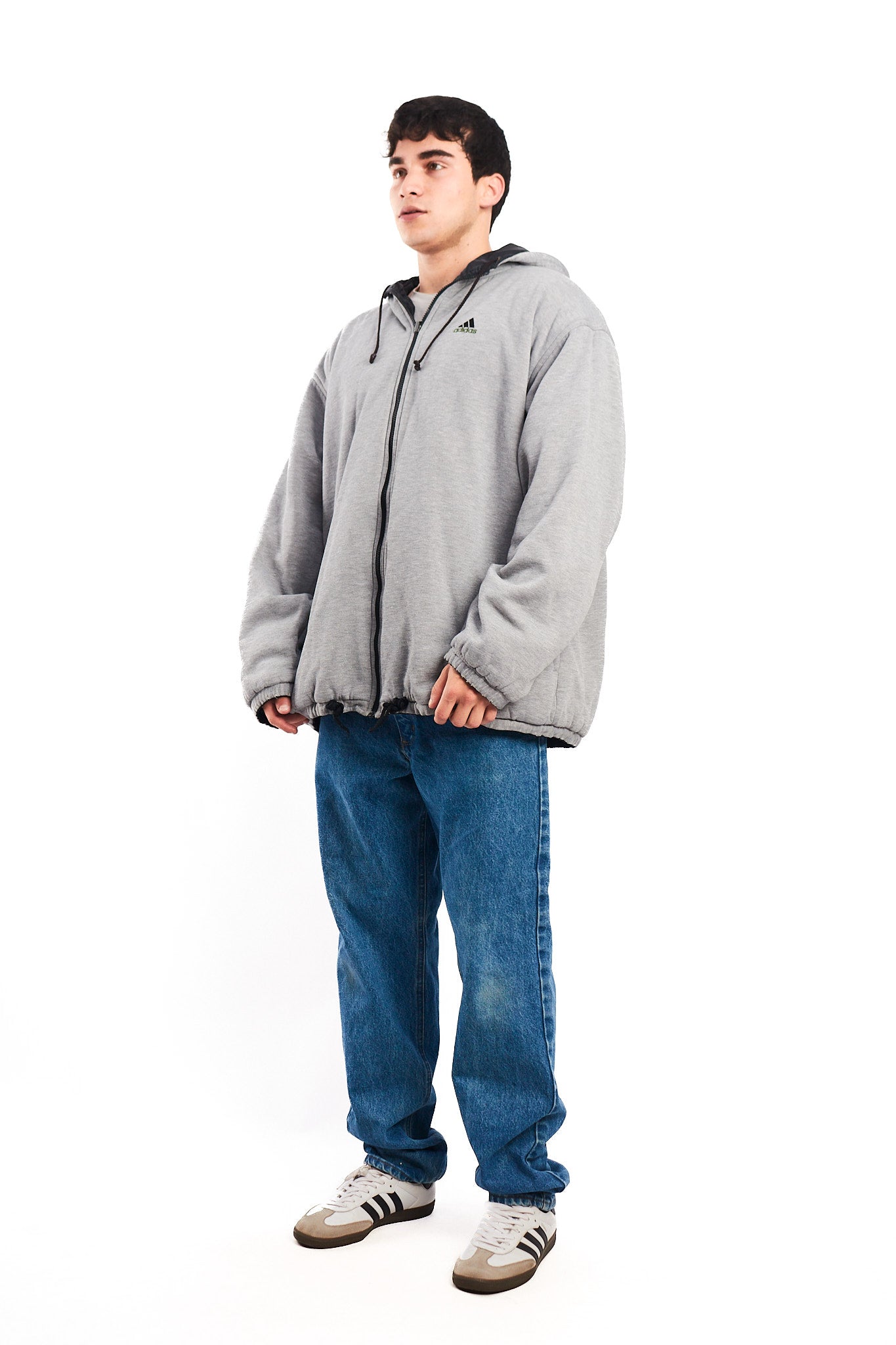 1990 Adidas Vintage Reversible Windbreaker/ Big Logo Jacket (XL/XXL)