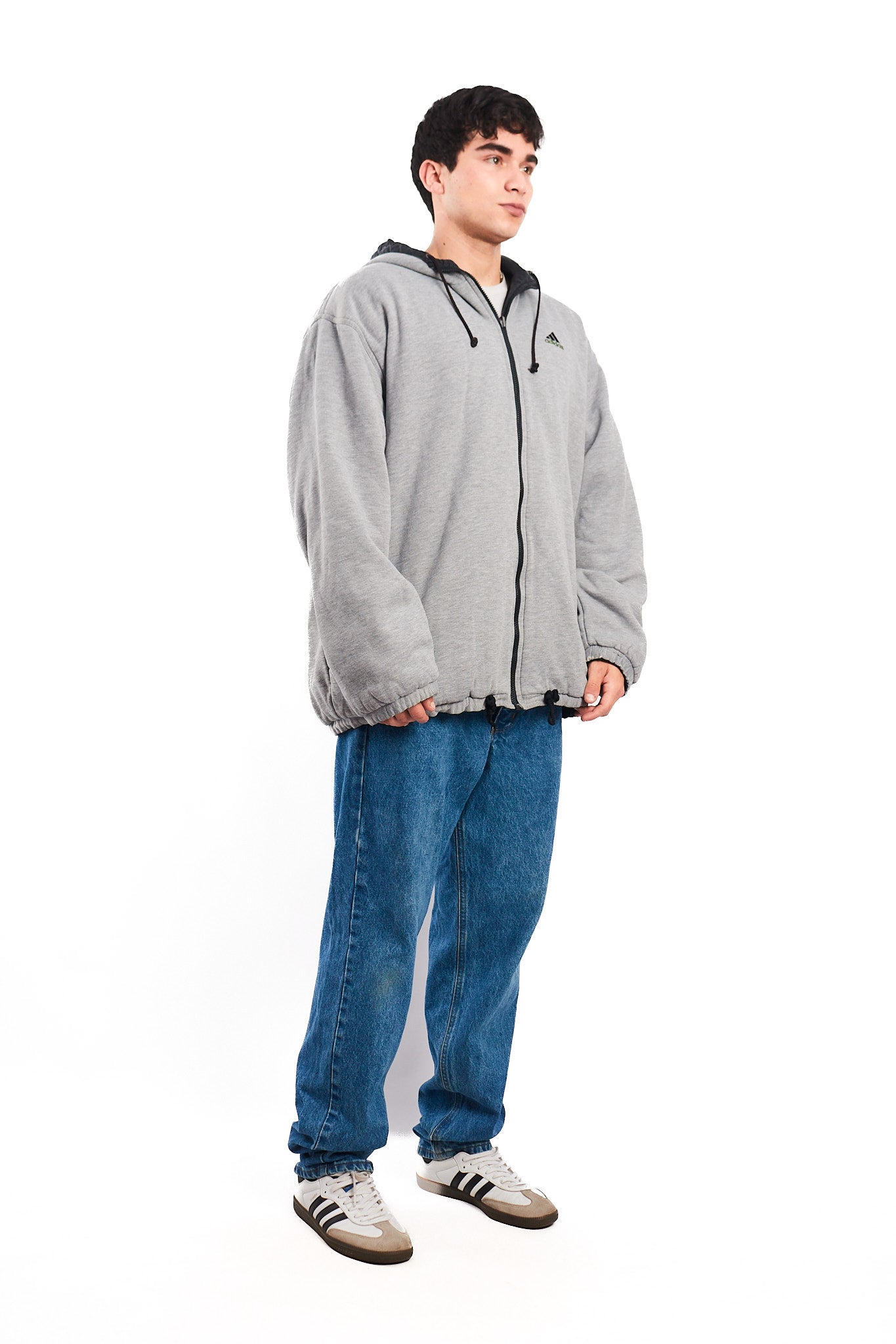 1990 Adidas Vintage Reversible Windbreaker/ Big Logo Jacket (XL/XXL)