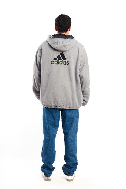 1990 Adidas Vintage Reversible Windbreaker/ Big Logo Jacket (XL/XXL)