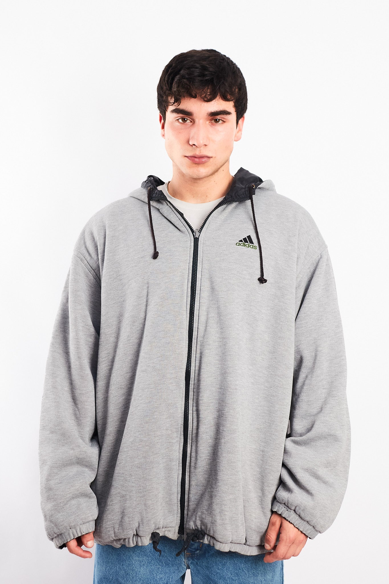 1990 Adidas Vintage Reversible Windbreaker/ Big Logo Jacket (XL/XXL)