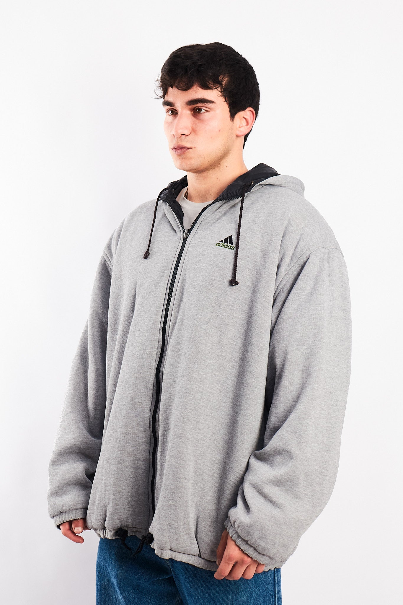 1990 Adidas Vintage Reversible Windbreaker/ Big Logo Jacket (XL/XXL)