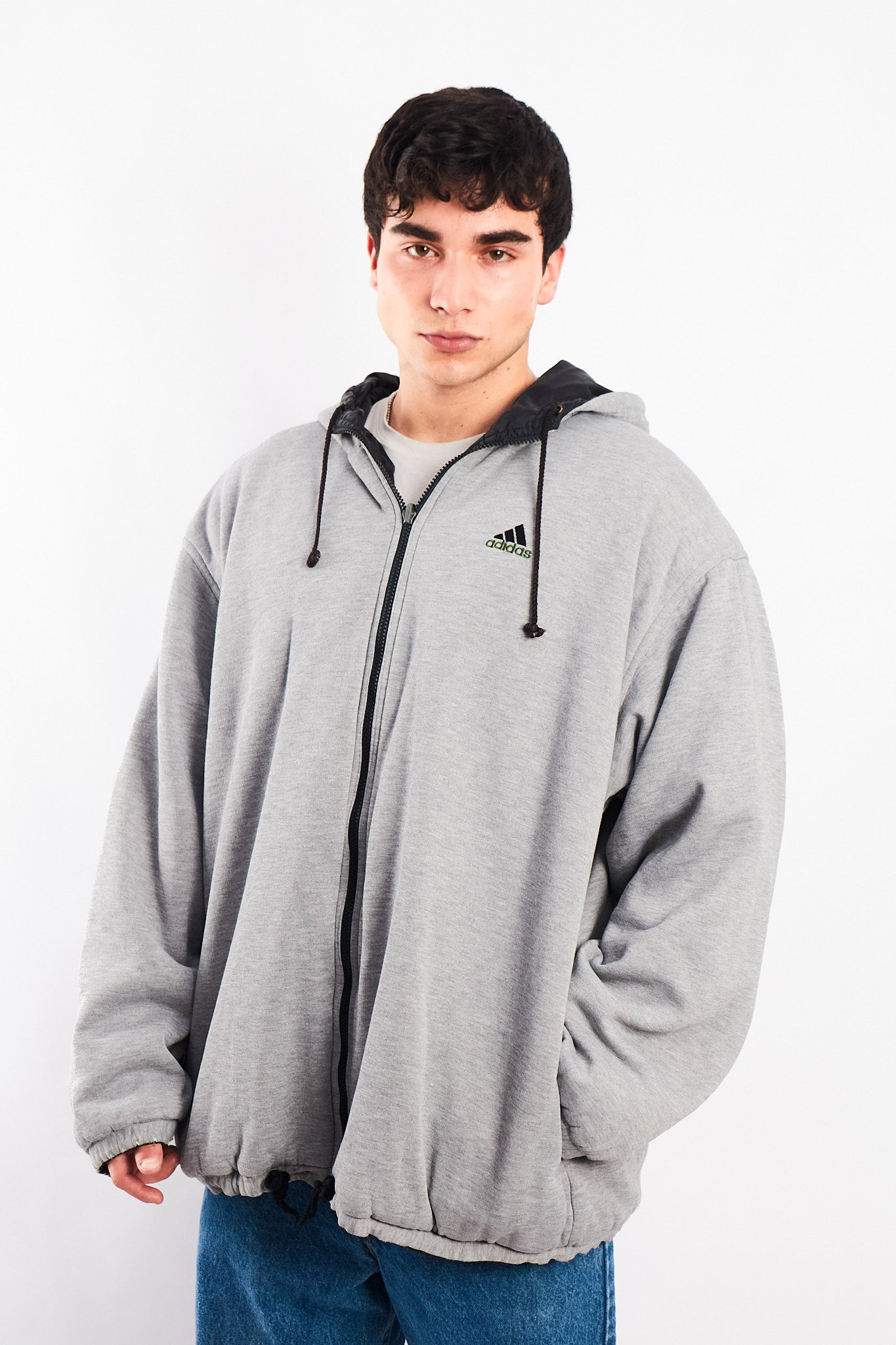 1990 Adidas Vintage Reversible Windbreaker/ Big Logo Jacket (XL/XXL)