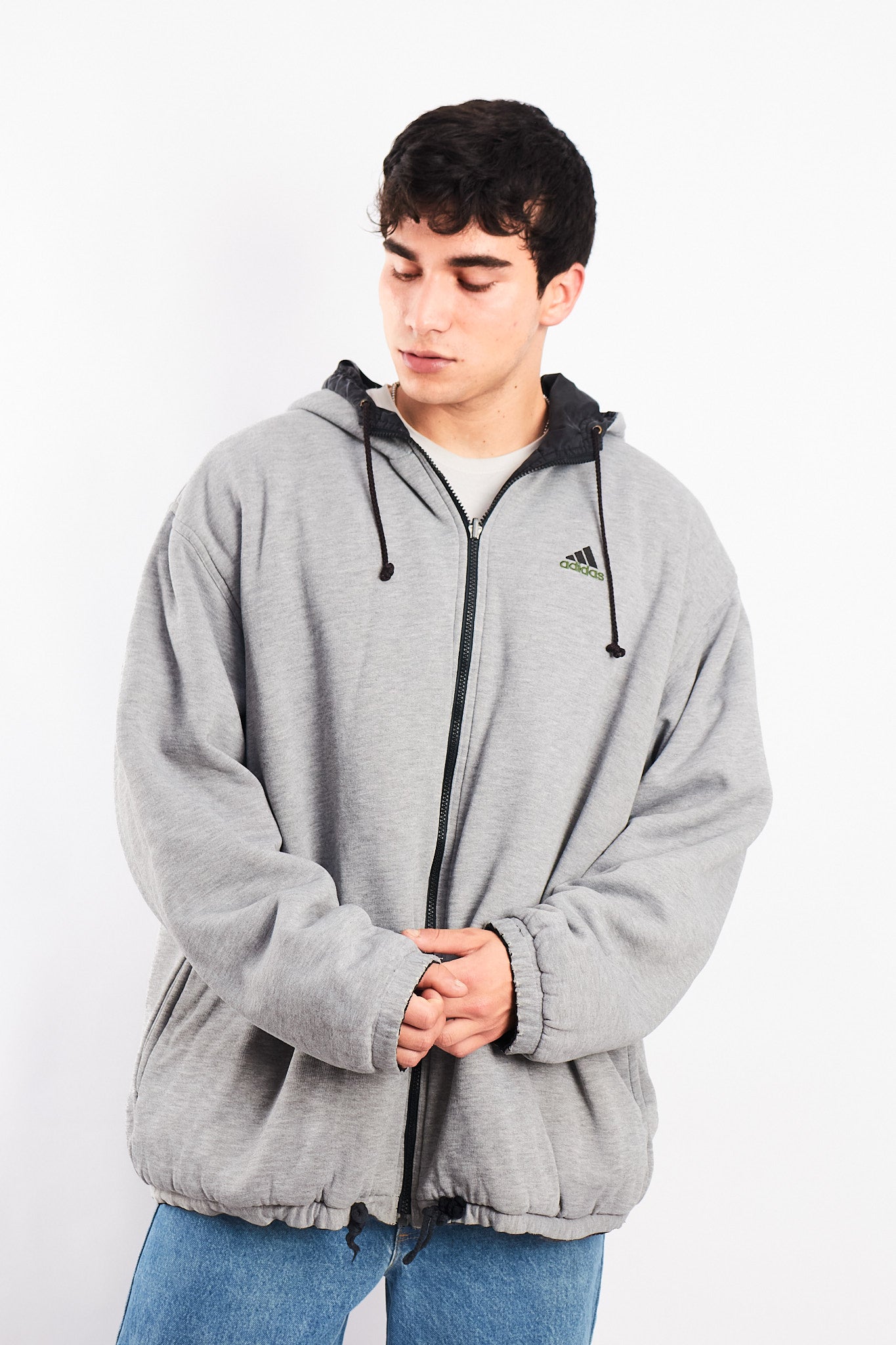 1990 Adidas Vintage Reversible Windbreaker/ Big Logo Jacket (XL/XXL)