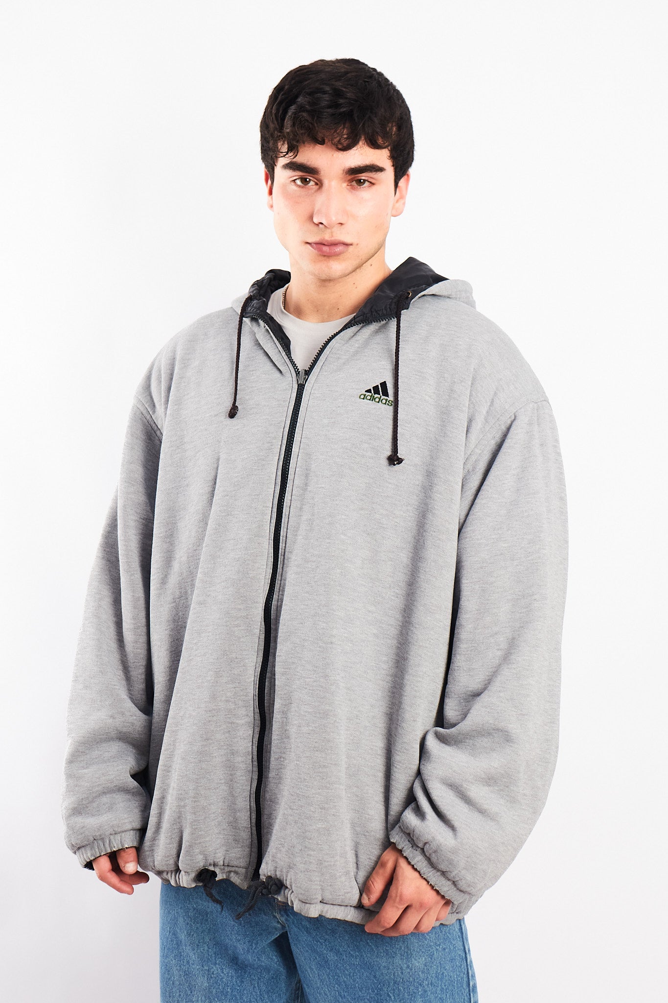 1990 Adidas Vintage Reversible Windbreaker/ Big Logo Jacket (XL/XXL)