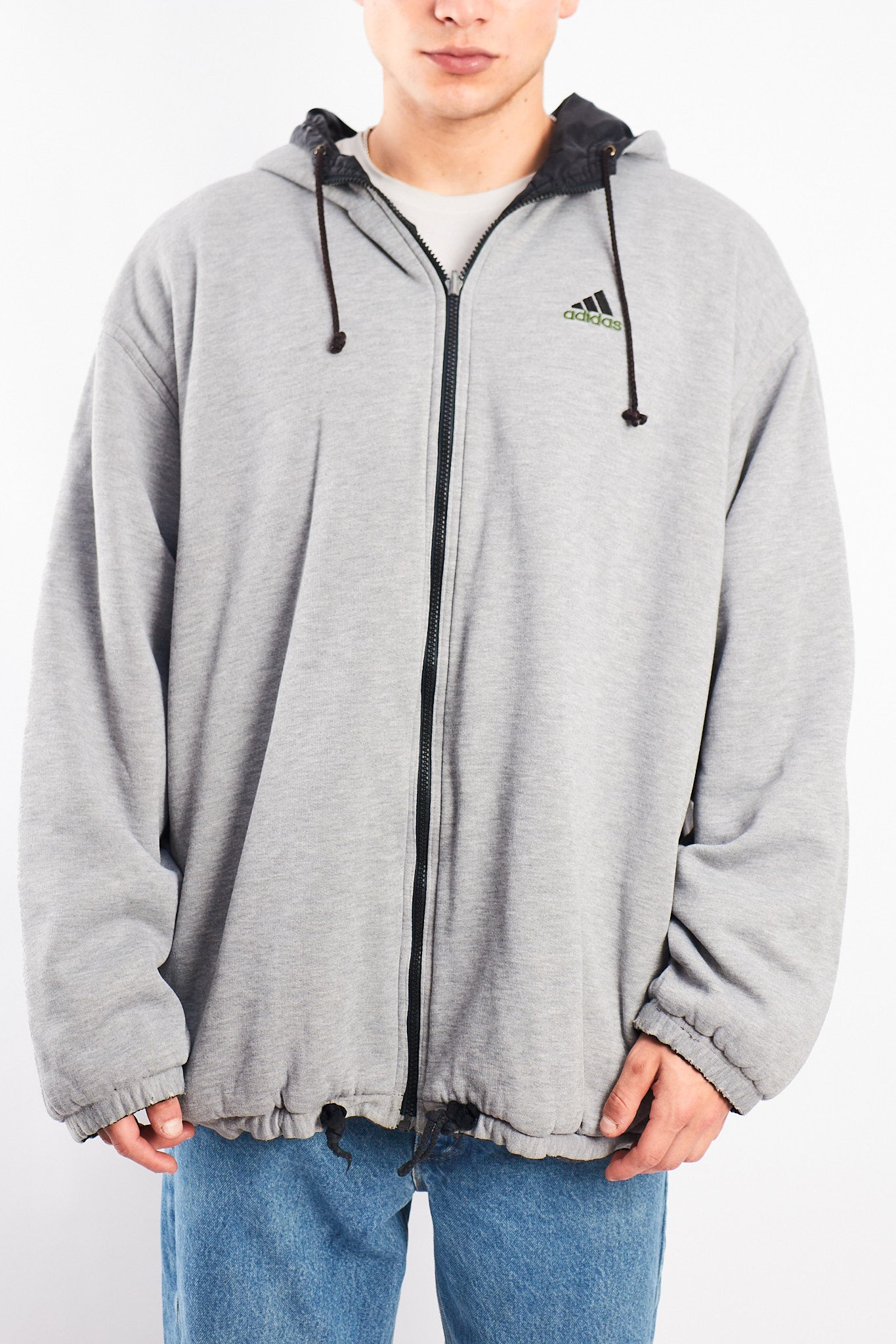 1990 Adidas Vintage Reversible Windbreaker/ Big Logo Jacket (XL/XXL)