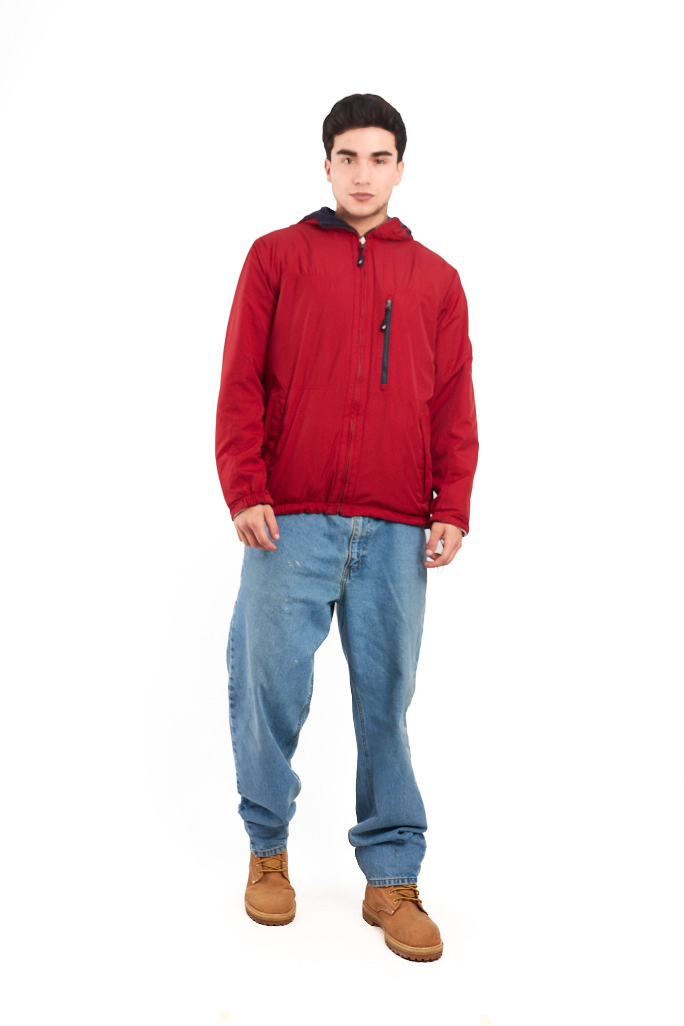 2000 Vintage Nautica Reversible Sherpa/Windbreaker Jacket (M/L)