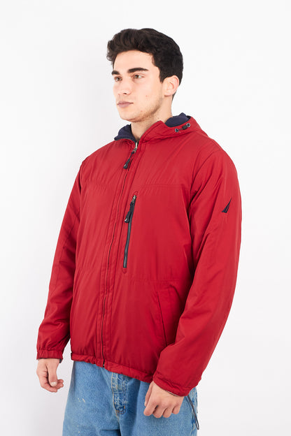 2000 Vintage Nautica Reversible Sherpa/Windbreaker Jacket (M/L)