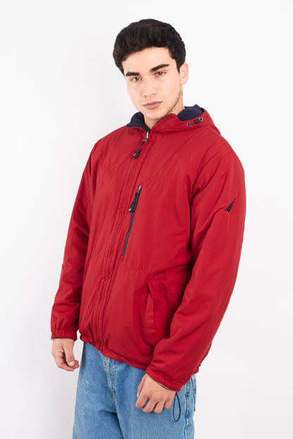 2000 Vintage Nautica Reversible Sherpa/Windbreaker Jacket (M/L)