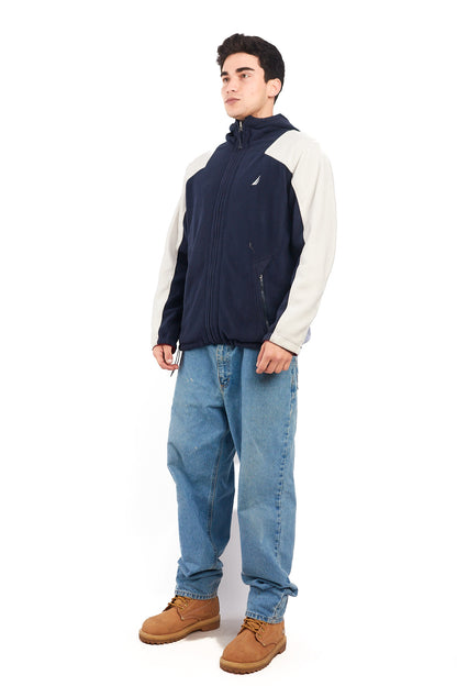 2000 Vintage Nautica Reversible Sherpa/Windbreaker Jacket (M/L)