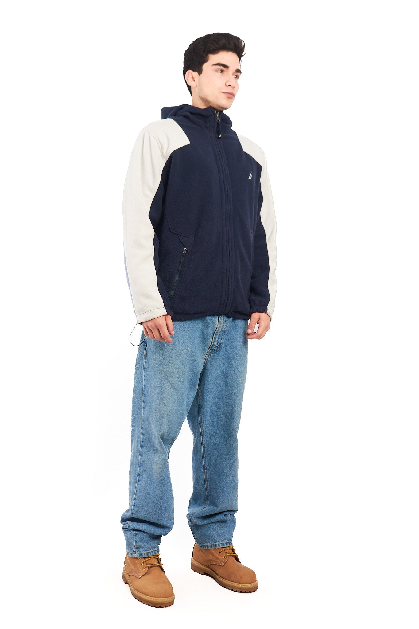 2000 Vintage Nautica Reversible Sherpa/Windbreaker Jacket (M/L)