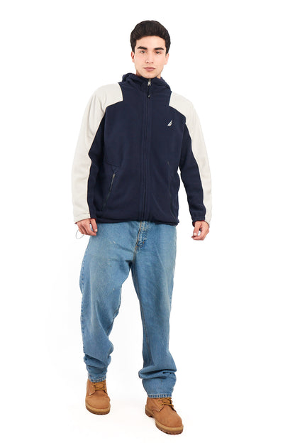 2000 Vintage Nautica Reversible Sherpa/Windbreaker Jacket (M/L)