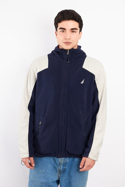 2000 Vintage Nautica Reversible Sherpa/Windbreaker Jacket (M/L)