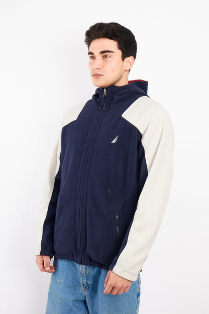 2000 Vintage Nautica Reversible Sherpa/Windbreaker Jacket (M/L)