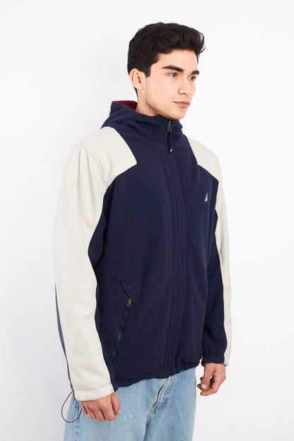 2000 Vintage Nautica Reversible Sherpa/Windbreaker Jacket (M/L)