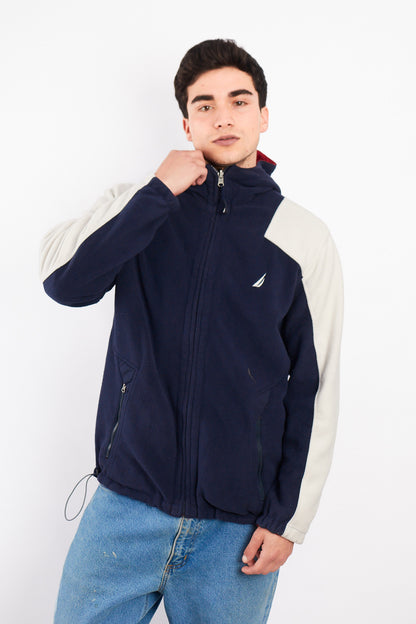 2000 Vintage Nautica Reversible Sherpa/Windbreaker Jacket (M/L)