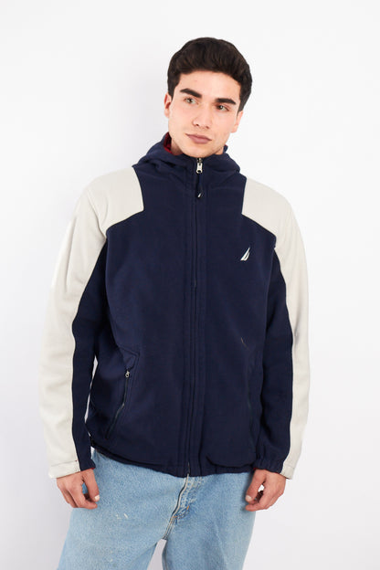 2000 Vintage Nautica Reversible Sherpa/Windbreaker Jacket (M/L)