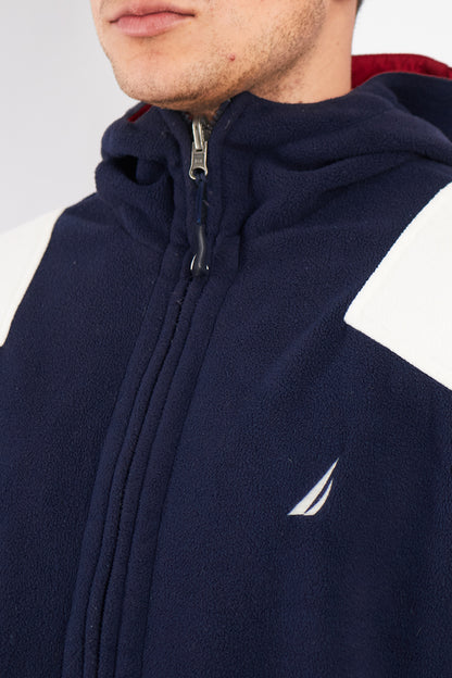 2000 Vintage Nautica Reversible Sherpa/Windbreaker Jacket (M/L)
